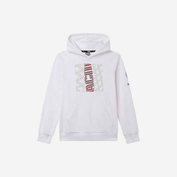 FELPA MILAN FOOTBALL CORE BAMBINO CON CAPPUCCIO E STAMPA