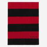 SCIARPA MILAN A RIGHE ROSSONERE IN MISTO CASHMERE